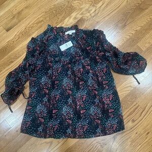 LOFT Multicolor Floral Blouse NWT